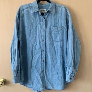Womens Denim Button Down | Large